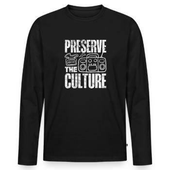 Hip Hop - Männer Premium Bio Langarmshirt - Schwarz - Vorne - Nico (187cm)