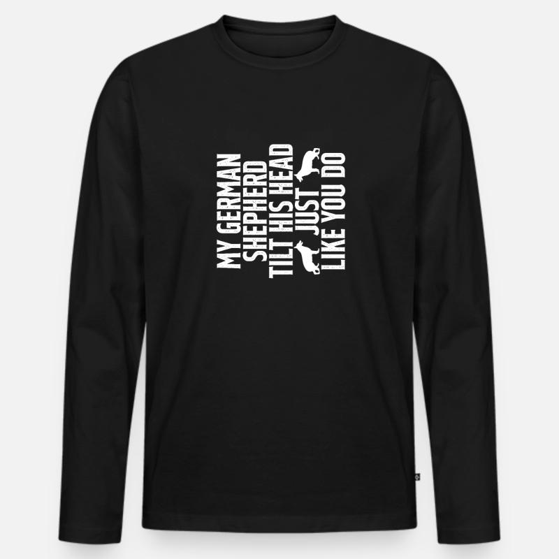 Deutscher Schäferhund - Männer Premium Bio Langarmshirt - Schwarz
