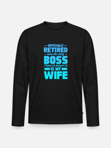 Pension de retraite Pension de pensionné Cadeau de pension de pensionné - T-shirt manches longues Premium bio Homme - noir