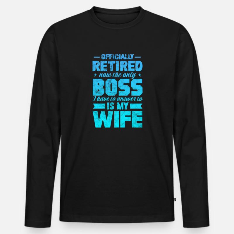 Ruhestand - Männer Premium Bio Langarmshirt - Schwarz