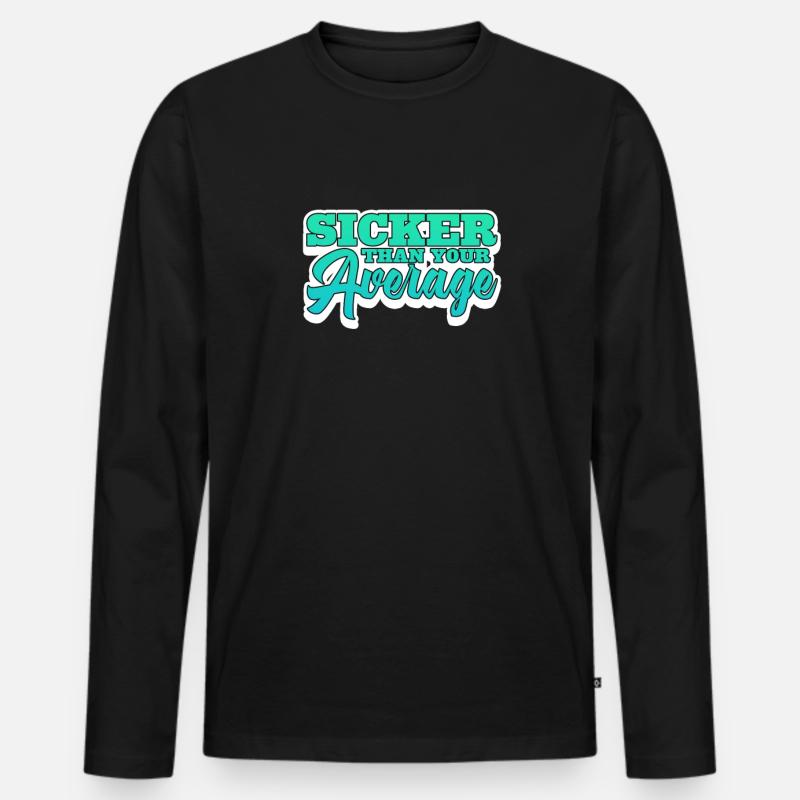 Hip Hop - Männer Premium Bio Langarmshirt - Schwarz