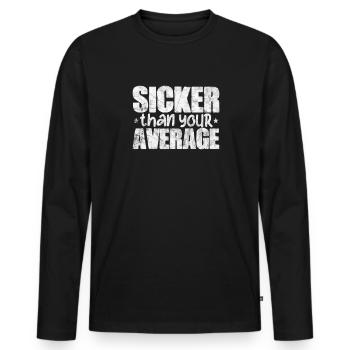 Hip Hop - Men's Premium Organic Long Sleeve Shirt - black - Front - Nico (187cm)