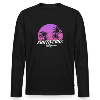 Santa Cruz - Men's Premium Organic Long Sleeve Shirt - black - Front - Nico (187cm)