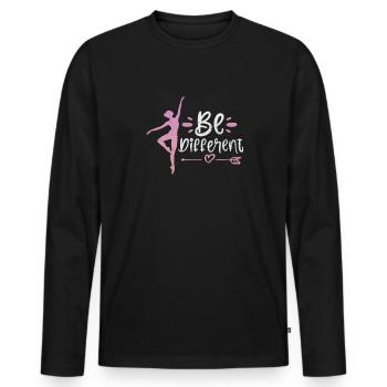 Ballet - T-shirt manches longues Premium bio Homme - noir - Devant - Nico (187cm)