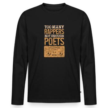 Hip Hop - Männer Premium Bio Langarmshirt - Schwarz - Vorne - Nico (187cm)