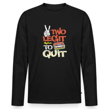 Hip Hop - Männer Premium Bio Langarmshirt - Schwarz - Vorne - Nico (187cm)