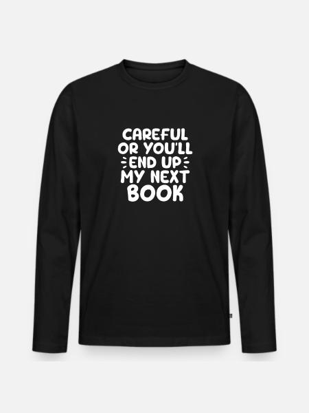 Author - Men's Premium Organic Long Sleeve Shirt - black