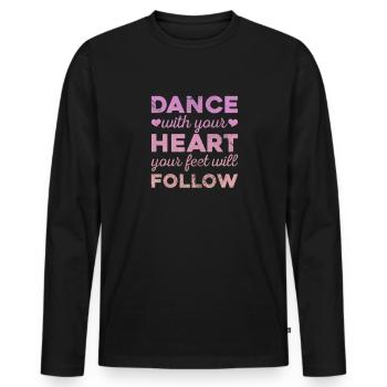 Ballet - T-shirt manches longues Premium bio Homme - noir - Devant - Nico (187cm)