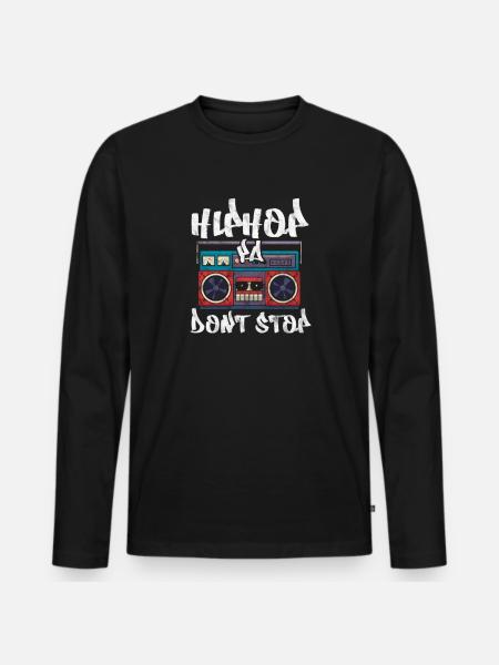 Hip-hop - T-shirt manches longues Premium bio Homme - noir