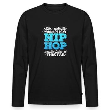 Hip Hop Rap Music Rapper Hiphop Gift - T-shirt manches longues Premium bio Homme - noir - Devant - Nico (187cm)