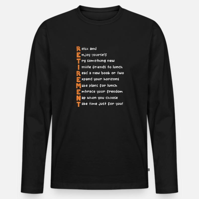 Ruhestand - Männer Premium Bio Langarmshirt - Schwarz