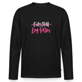 Older sister - Men's Premium Organic Long Sleeve Shirt - black - Front - Nico (187cm)