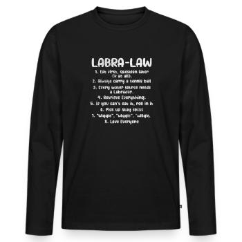 Labrador - Männer Premium Bio Langarmshirt - Schwarz - Vorne - Nico (187cm)
