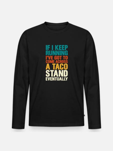 Run - Men's Premium Organic Long Sleeve Shirt - black