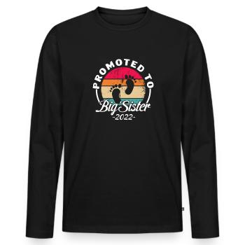 Older sister - Men's Premium Organic Long Sleeve Shirt - black - Front - Nico (187cm)
