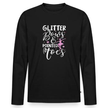 Ballet - T-shirt manches longues Premium bio Homme - noir - Devant - Nico (187cm)