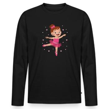 Ballet - T-shirt manches longues Premium bio Homme - noir - Devant - Nico (187cm)