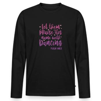Ballet - T-shirt manches longues Premium bio Homme - noir - Devant - Nico (187cm)