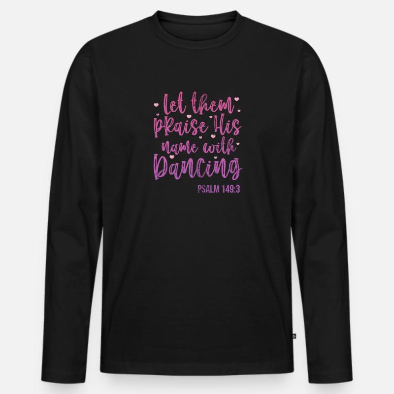 Ballett - Männer Premium Bio Langarmshirt - Schwarz