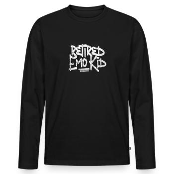 Retraite Emo - T-shirt manches longues Premium bio Homme - noir - Devant - Nico (187cm)