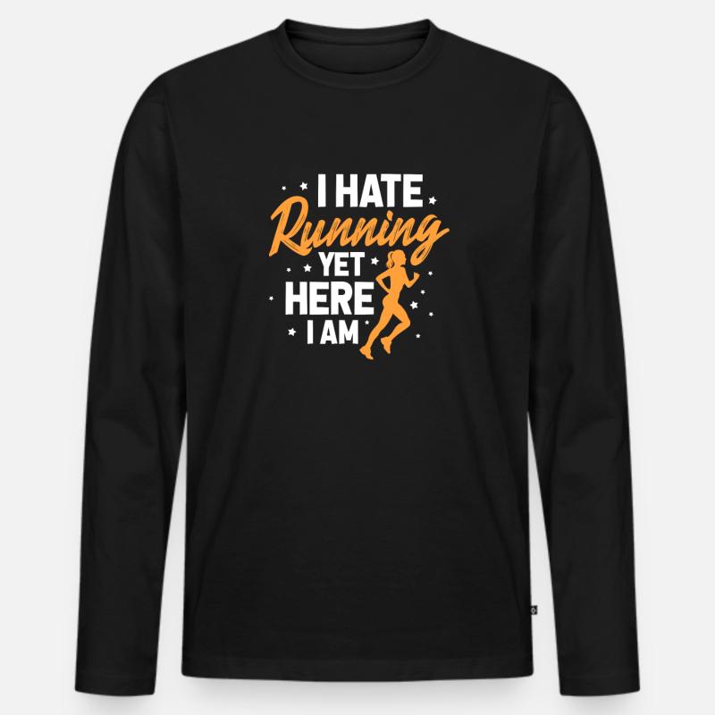 Laufen - Männer Premium Bio Langarmshirt - Schwarz