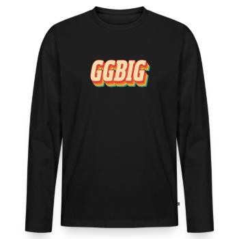 Older sister - Men's Premium Organic Long Sleeve Shirt - black - Front - Nico (187cm)