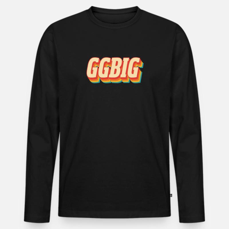 Große Schwester - Männer Premium Bio Langarmshirt - Schwarz