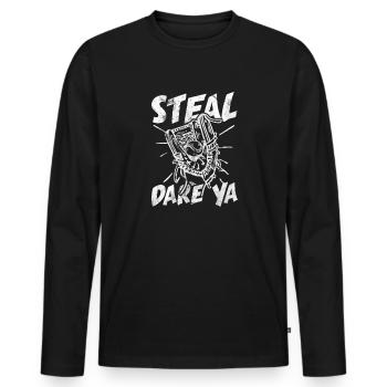 Softball - Men's Premium Organic Long Sleeve Shirt - black - Front - Nico (187cm)