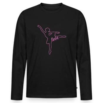 Ballet - T-shirt manches longues Premium bio Homme - noir - Devant - Nico (187cm)
