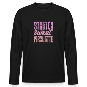 Ballett - Männer Premium Bio Langarmshirt - Schwarz - Vorne - Nico (187cm)