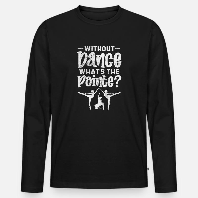Ballett - Männer Premium Bio Langarmshirt - Schwarz