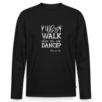 Ballet - T-shirt manches longues Premium bio Homme - noir - Devant - Nico (187cm)
