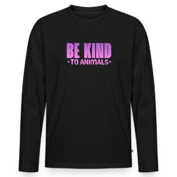 Animal Rescue - Men's Premium Organic Long Sleeve Shirt - black - Front - Nico (187cm)