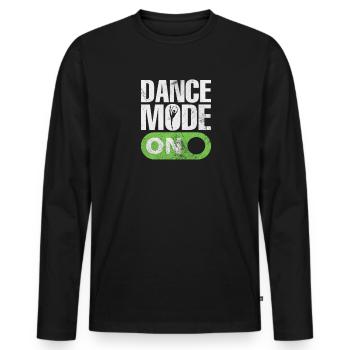 Ballet - T-shirt manches longues Premium bio Homme - noir - Devant - Nico (187cm)