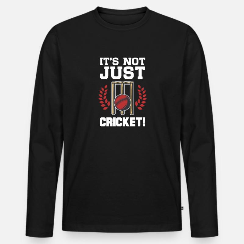 Cricket - Männer Premium Bio Langarmshirt - Schwarz