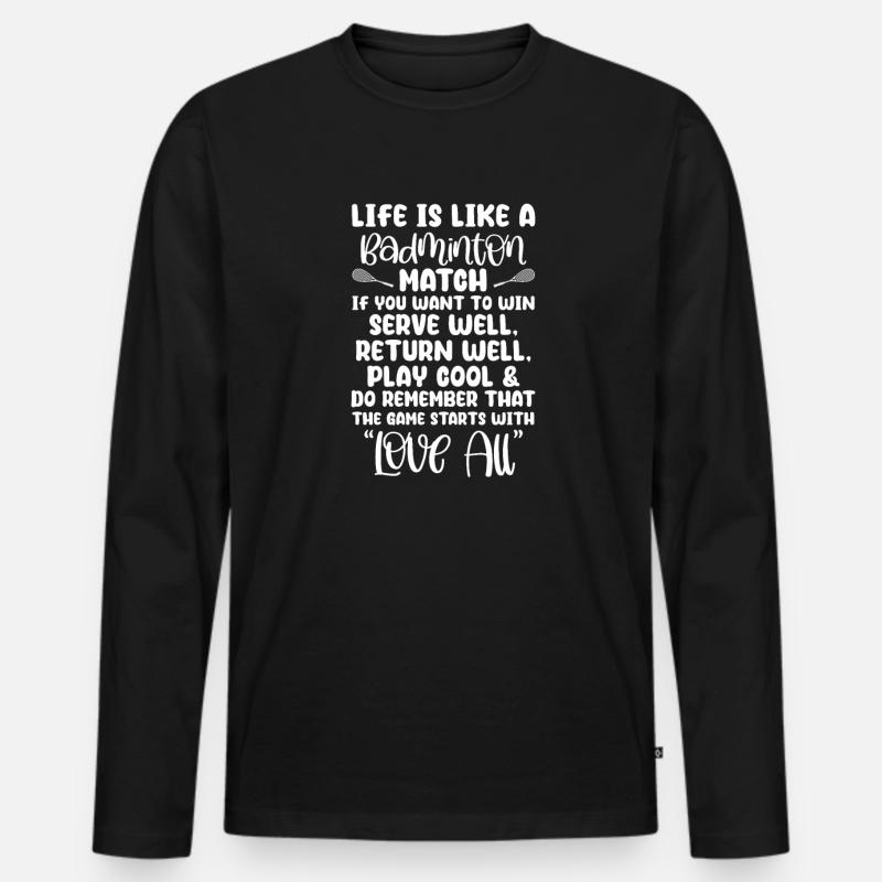 Squash - Männer Premium Bio Langarmshirt - Schwarz