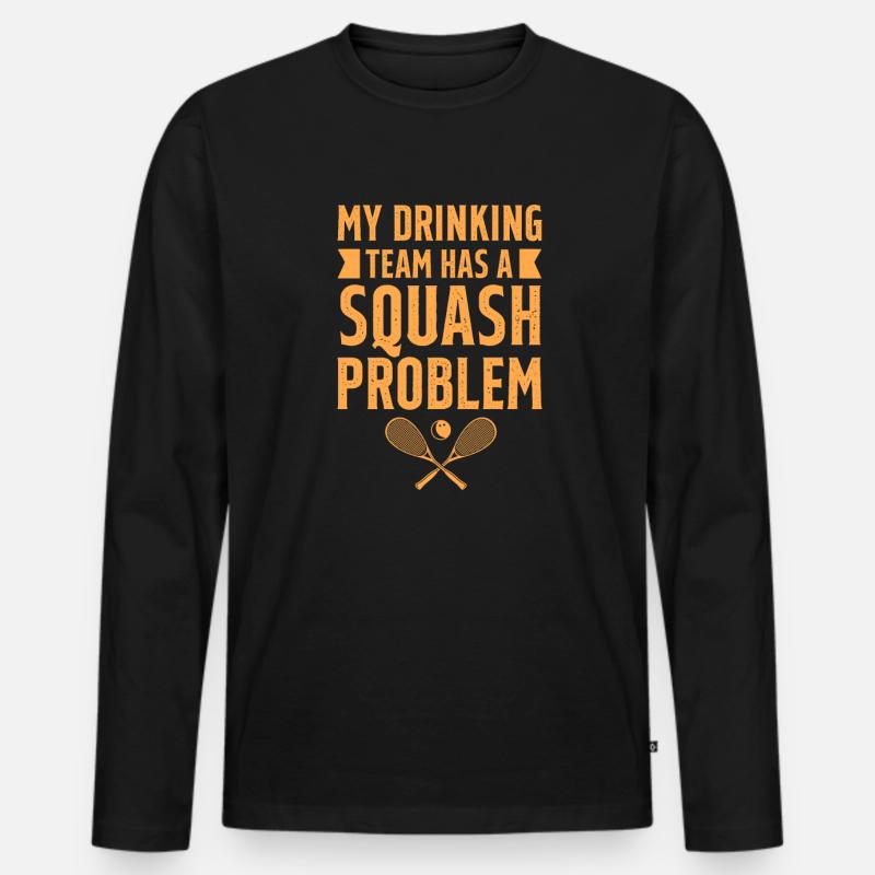 Squash - Männer Premium Bio Langarmshirt - Schwarz
