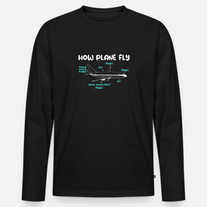Space Engineer Aeronautical Engineer - Men's Premium Organic Long Sleeve Shirt - black