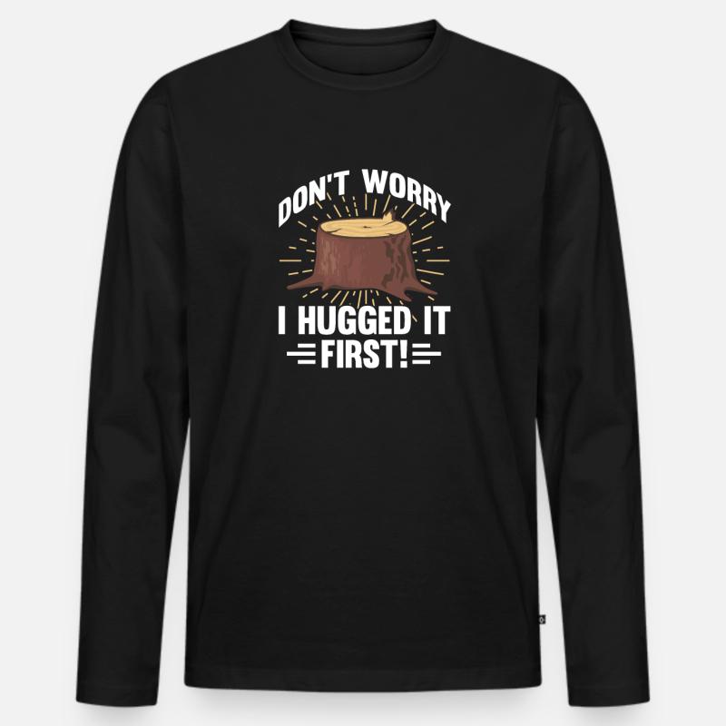 Baumpfleger - Männer Premium Bio Langarmshirt - Schwarz