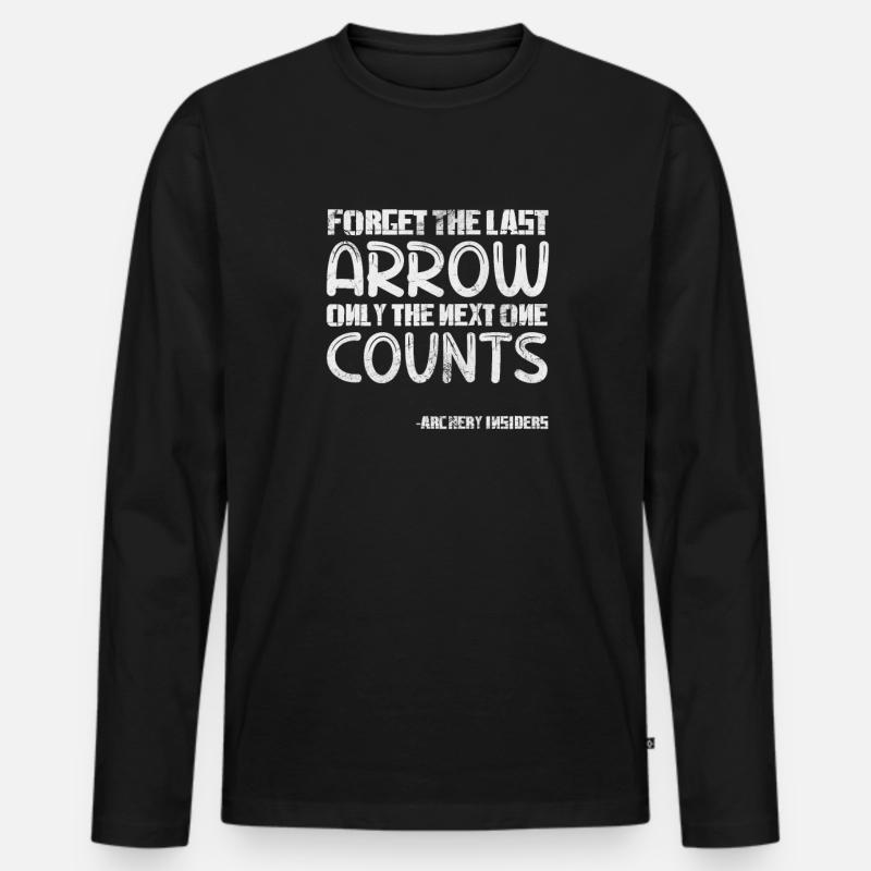 Bogenschiessen Bogenschütze Bogen Pfeil Geschenk - Männer Premium Bio Langarmshirt - Schwarz