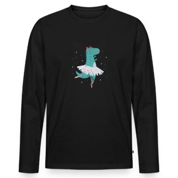 Ballett - Männer Premium Bio Langarmshirt - Schwarz - Vorne - Nico (187cm)