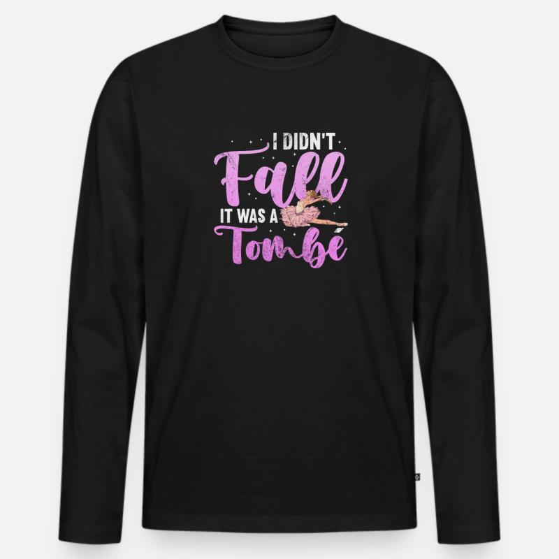 Ballett - Männer Premium Bio Langarmshirt - Schwarz