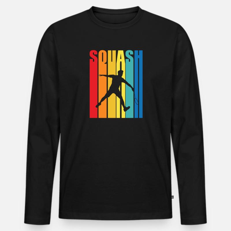 Squash - Männer Premium Bio Langarmshirt - Schwarz