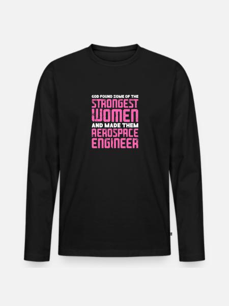 Space Engineer Aeronautical Engineer - Men's Premium Organic Long Sleeve Shirt - black