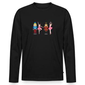 Ballett Ballerina Ballet-Tänzerin Tanzen Geschenk - Männer Premium Bio Langarmshirt - Schwarz - Vorne - Nico (187cm)