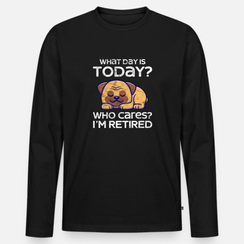 Ruhestand - Männer Premium Bio Langarmshirt - Schwarz