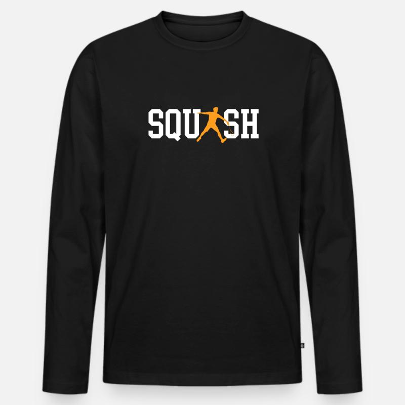 Squash - Männer Premium Bio Langarmshirt - Schwarz