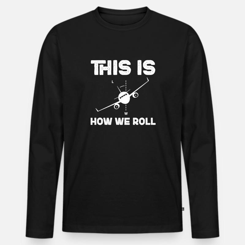 Aerospace Engineer Aeronautical Engineer - Men's Premium Organic Long Sleeve Shirt - black