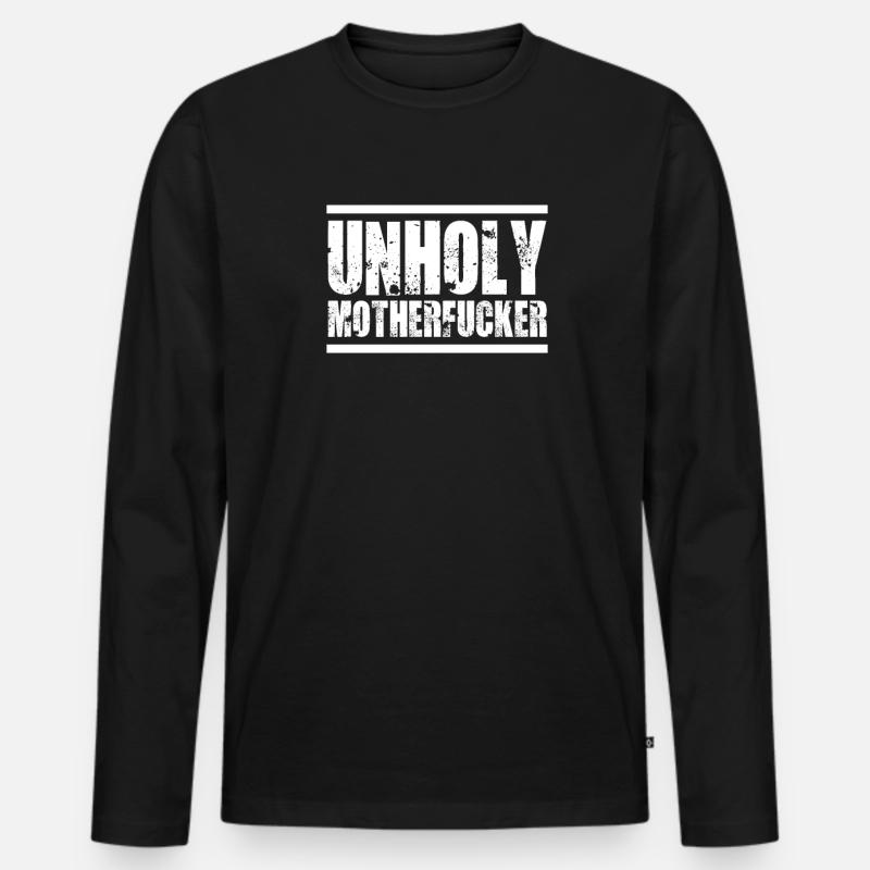 Atheist - Männer Premium Bio Langarmshirt - Schwarz