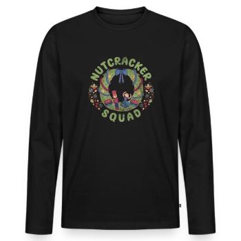 Ballett - Männer Premium Bio Langarmshirt - Schwarz - Vorne - Nico (187cm)